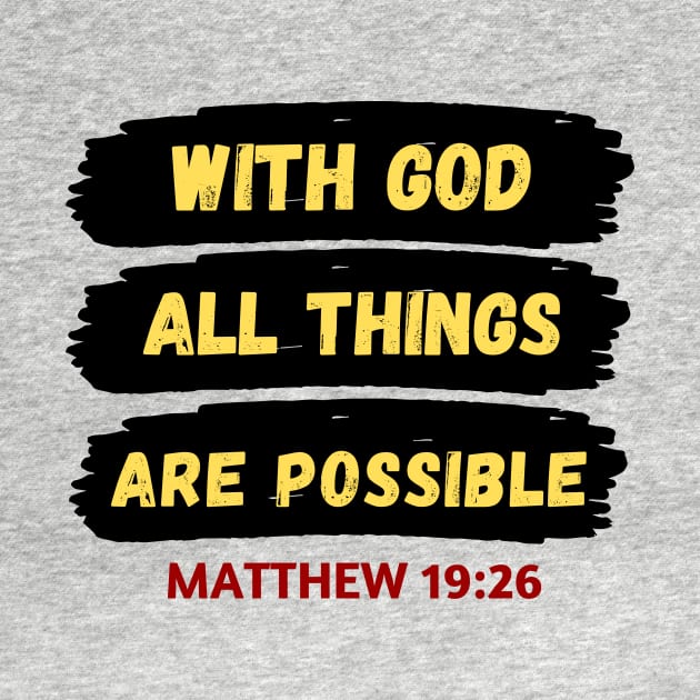 With God All Things Are Possible | Christian Saying by All Things Gospel